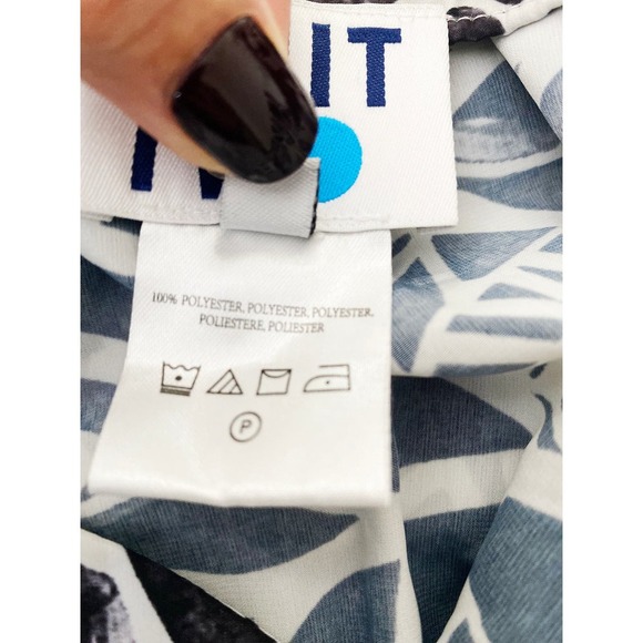 Whit Two Anthropologie Women's Claudia Swing Black White Leaf Print Mini Dress - Picture 9 of 9